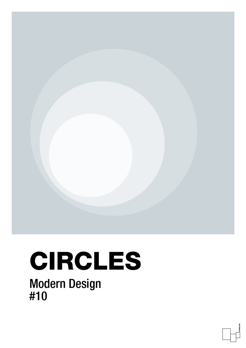 plakat: circles #10 - light drizzle-Illustrationer-A1two3