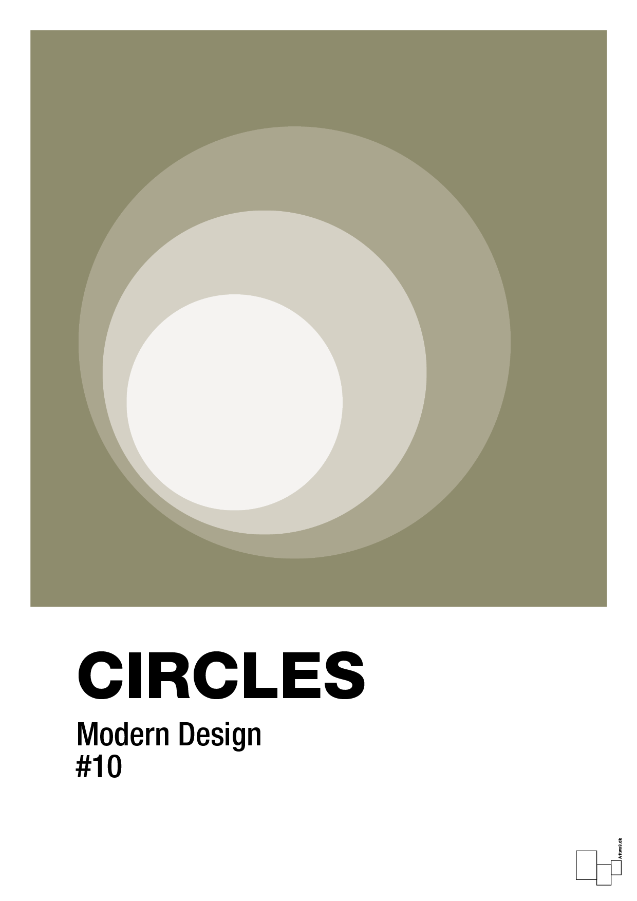 plakat: circles #10 - misty forrest-Illustrationer-A1two3