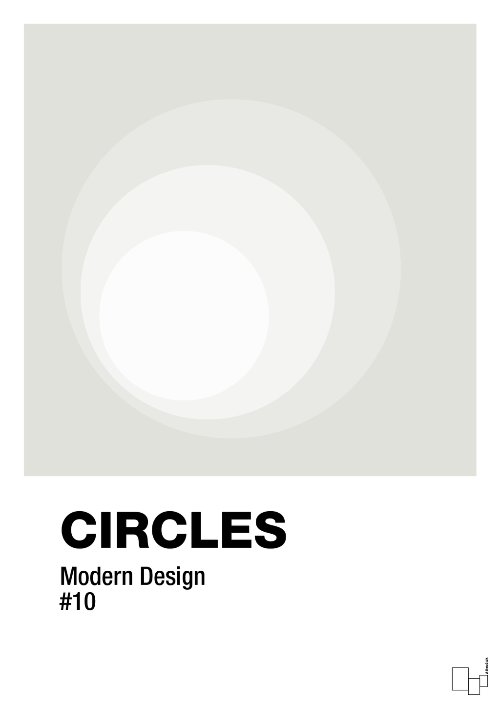 plakat: circles #10 - painters white-Illustrationer-A1two3