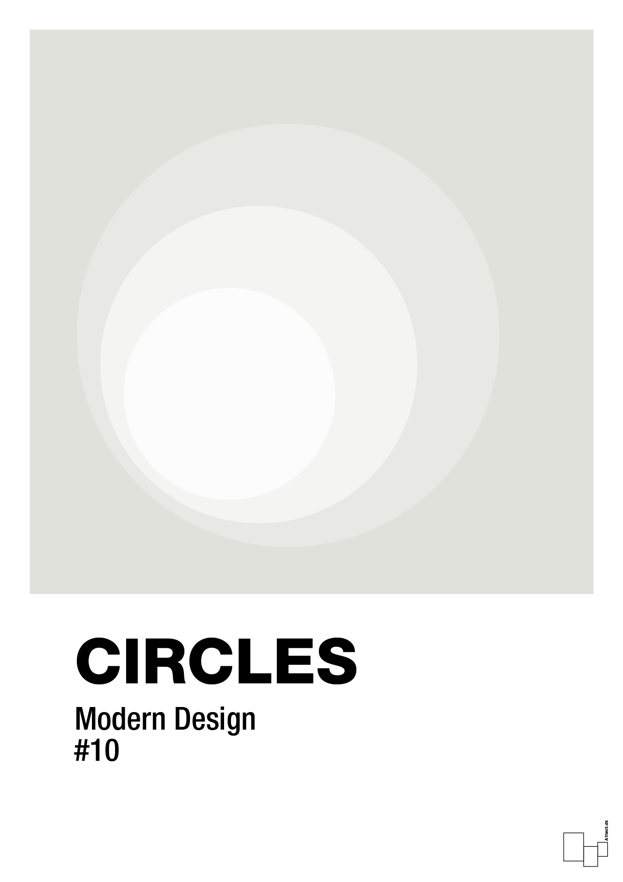 plakat: circles #10 - painters white-Illustrationer-A1two3