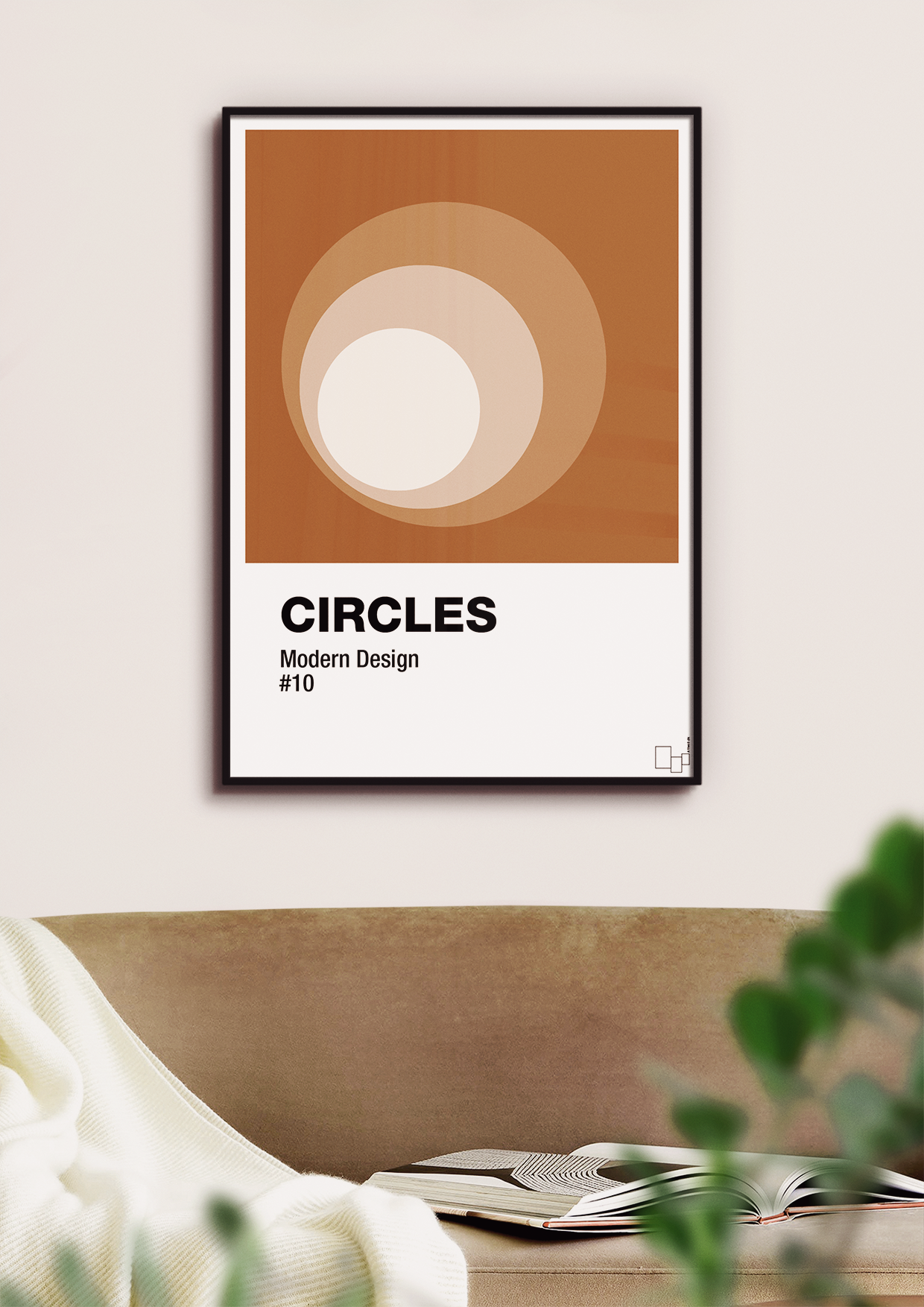 plakat: circles #10 - graphic charcoal-Illustrationer-A1two3