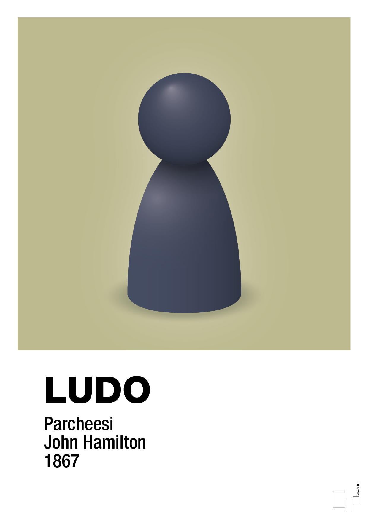 plakat: ludobrik i blå - back to nature-Brætspil-A1two3