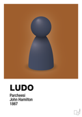 plakat: ludobrik i blå - cognac-Brætspil-A1two3