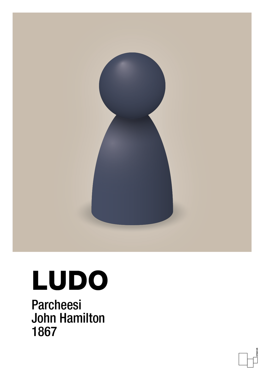 plakat: ludobrik i blå - creamy mushroom-Brætspil-A1two3