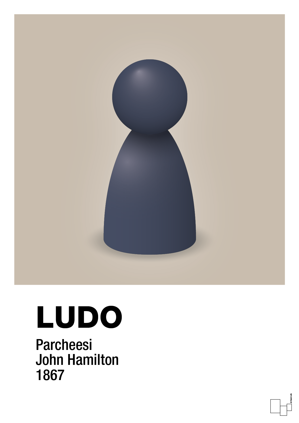 plakat: ludobrik i blå - creamy mushroom-Brætspil-A1two3