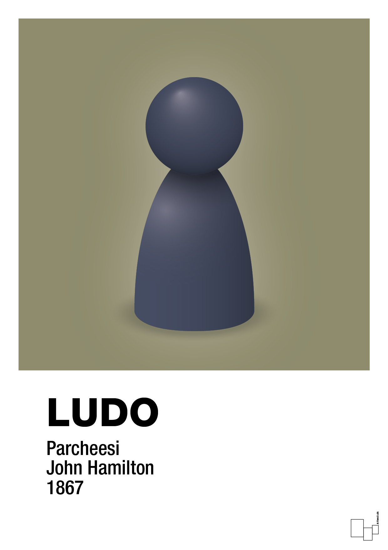 plakat: ludobrik i blå - misty forrest-Brætspil-A1two3