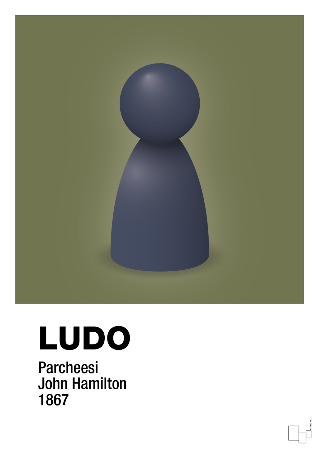 plakat: ludobrik i blå - secret meadow-Brætspil-A1two3