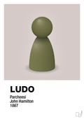 plakat: ludobrik i grøn - broken beige-Brætspil-A1two3