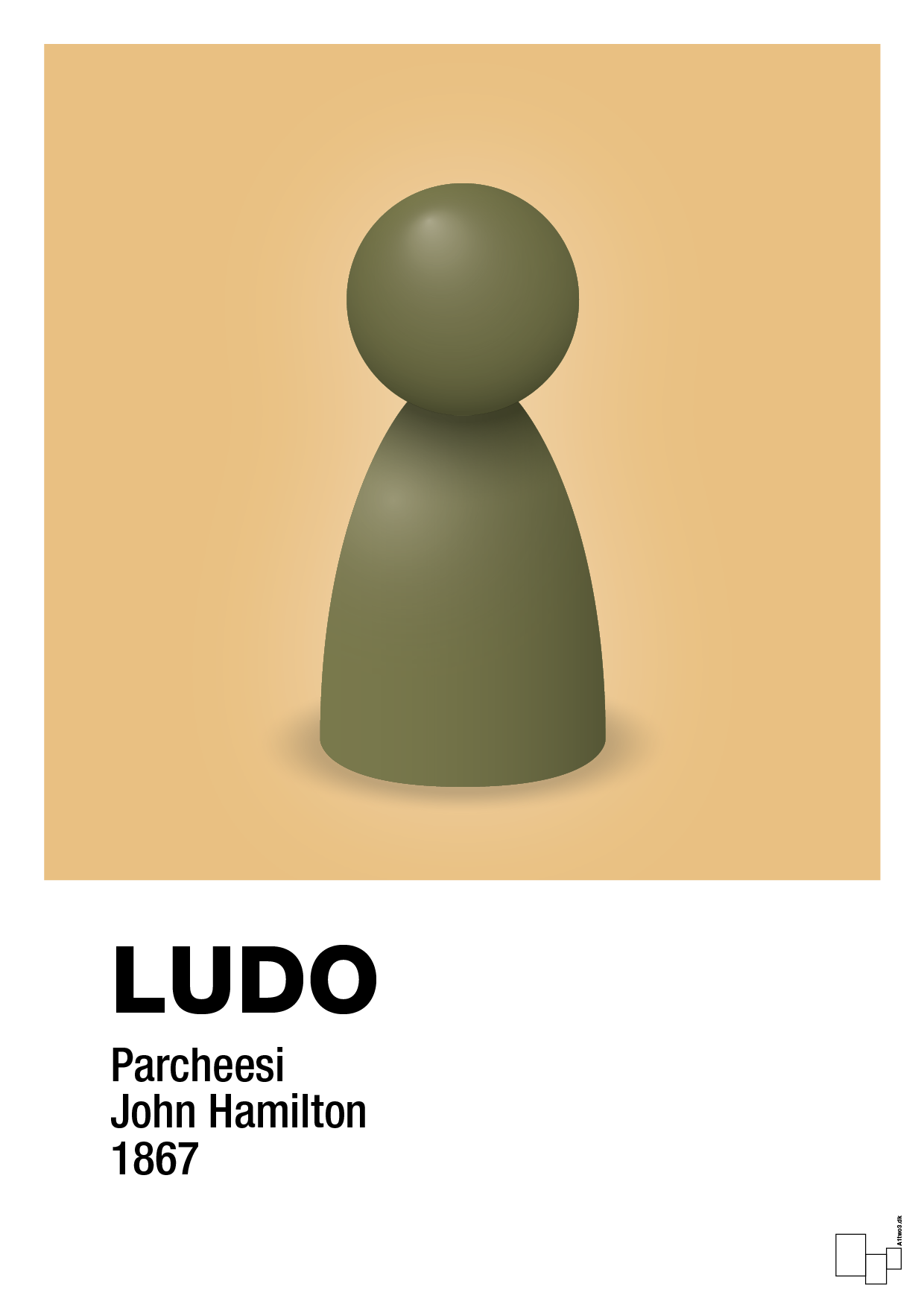 plakat: ludobrik i grøn - charismatic-Brætspil-A1two3