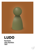 plakat: ludobrik i grøn - cognac-Brætspil-A1two3