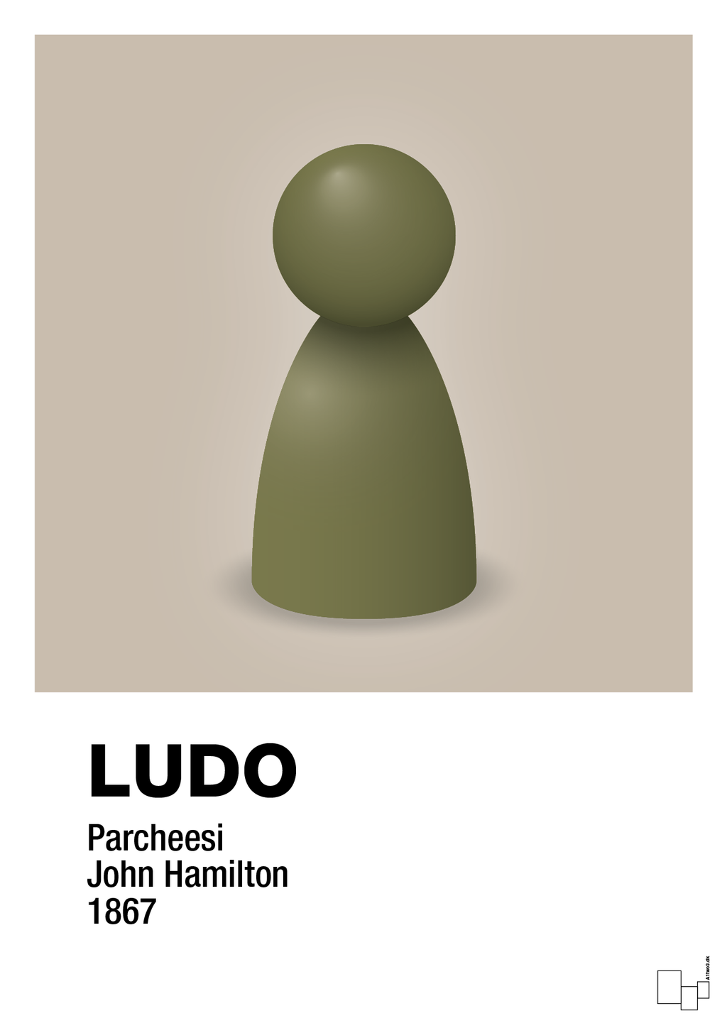 plakat: ludobrik i grøn - creamy mushroom-Brætspil-A1two3
