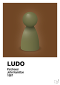 plakat: ludobrik i grøn - dark brown-Brætspil-A1two3