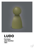 plakat: ludobrik i grøn - graphic charcoal-Brætspil-A1two3