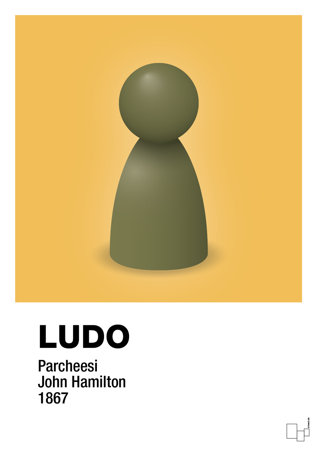 plakat: ludobrik i grøn - honeycomb-Brætspil-A1two3
