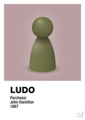 plakat: ludobrik i grøn - light rose-Brætspil-A1two3