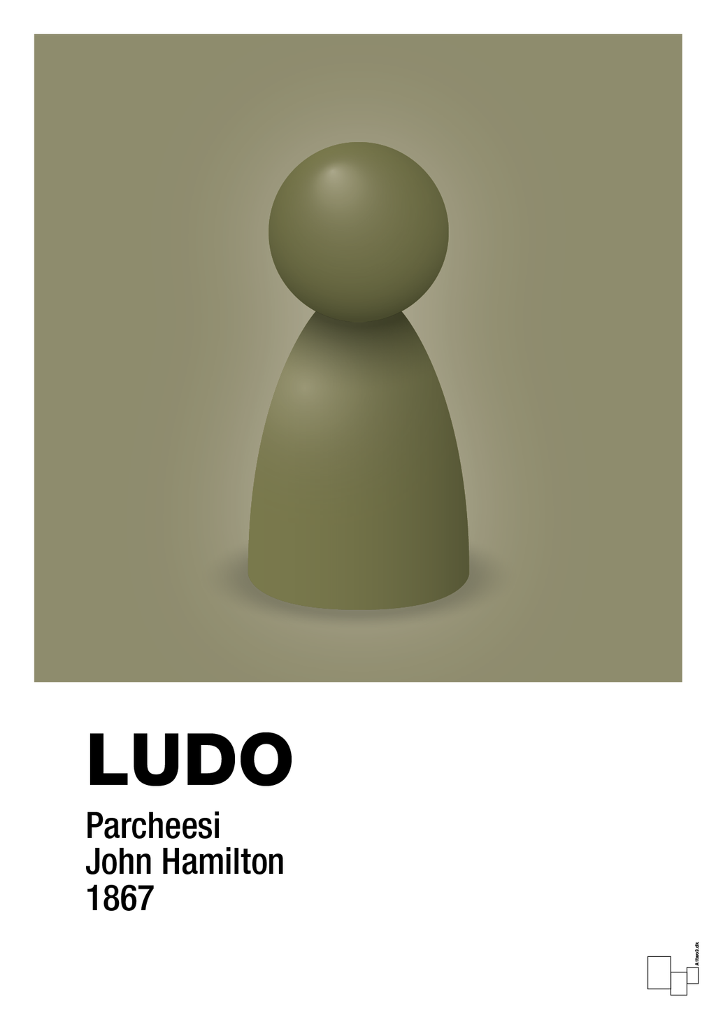plakat: ludobrik i grøn - misty forrest-Brætspil-A1two3