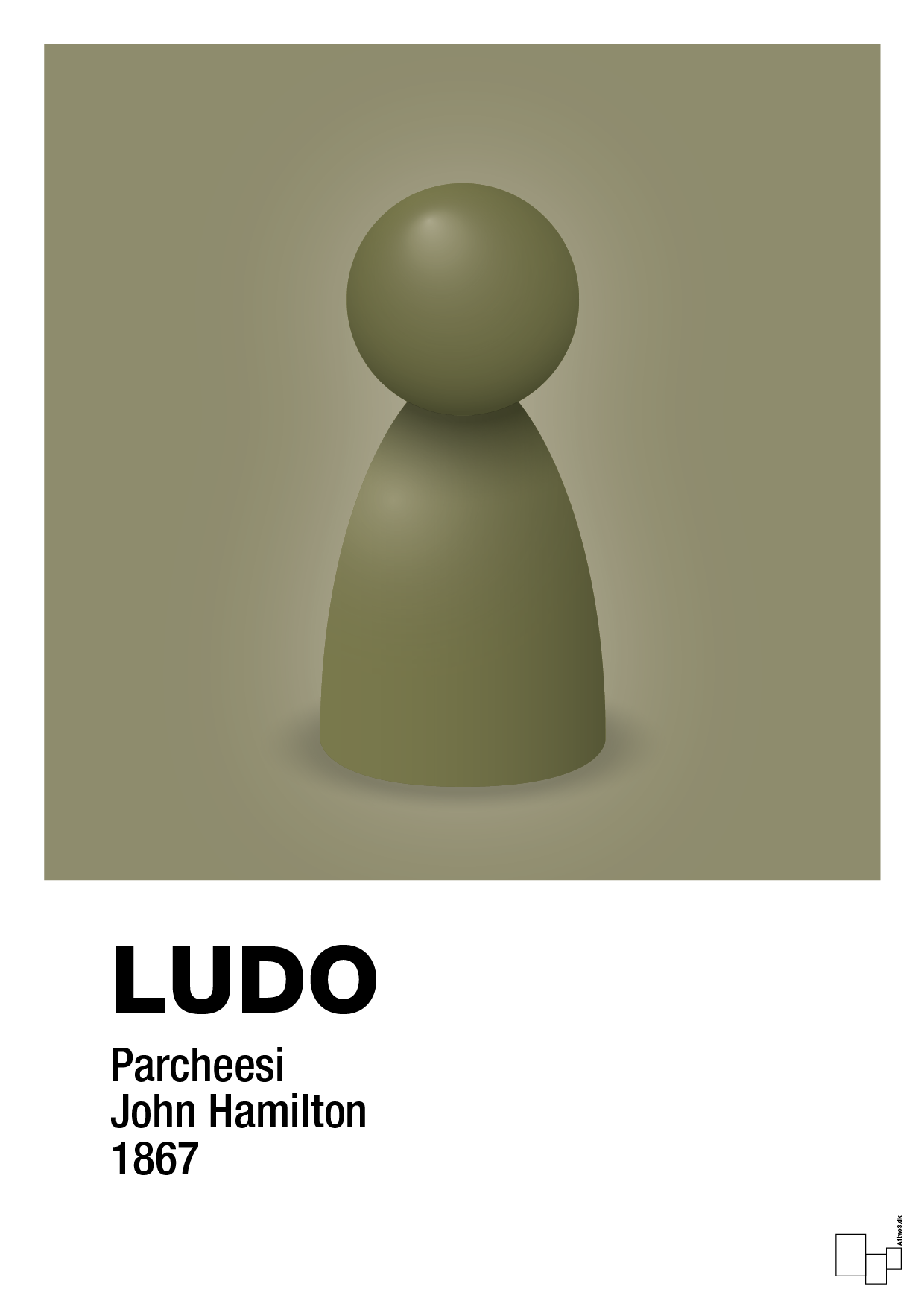 plakat: ludobrik i grøn - misty forrest-Brætspil-A1two3