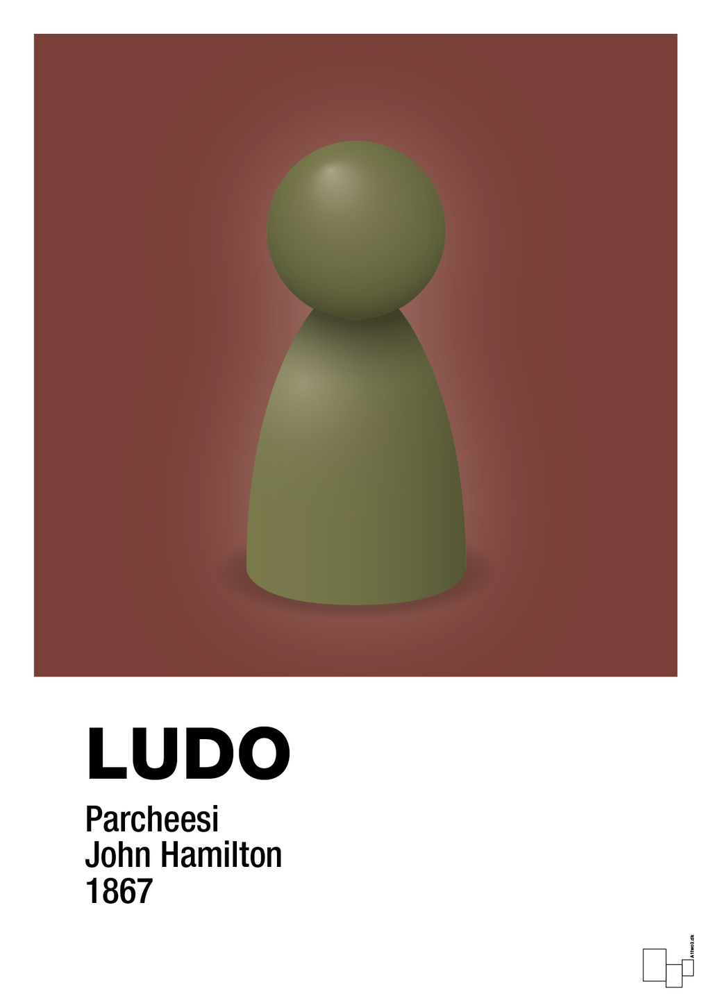 plakat: ludobrik i grøn - red pepper-Brætspil-A1two3