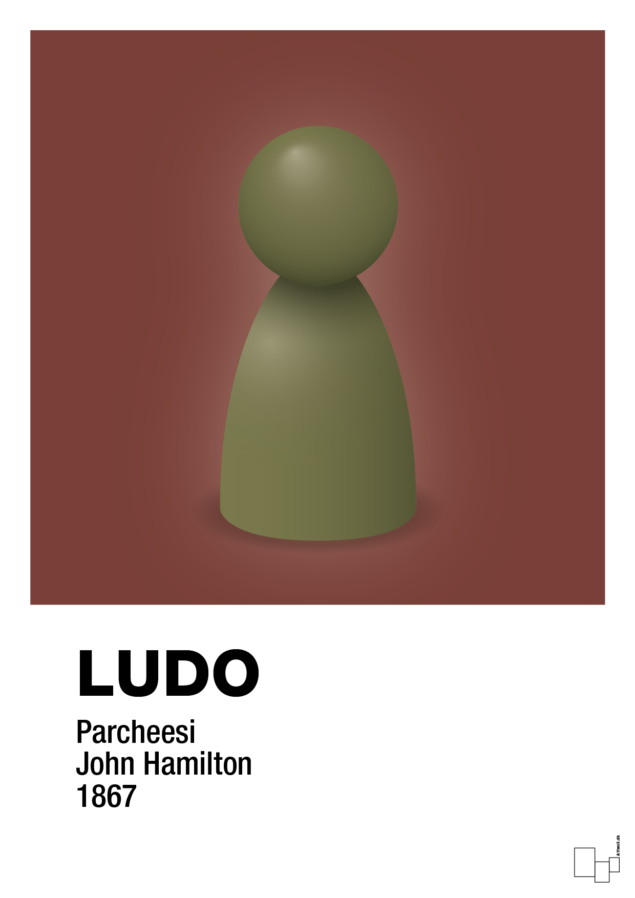 plakat: ludobrik i grøn - red pepper-Brætspil-A1two3