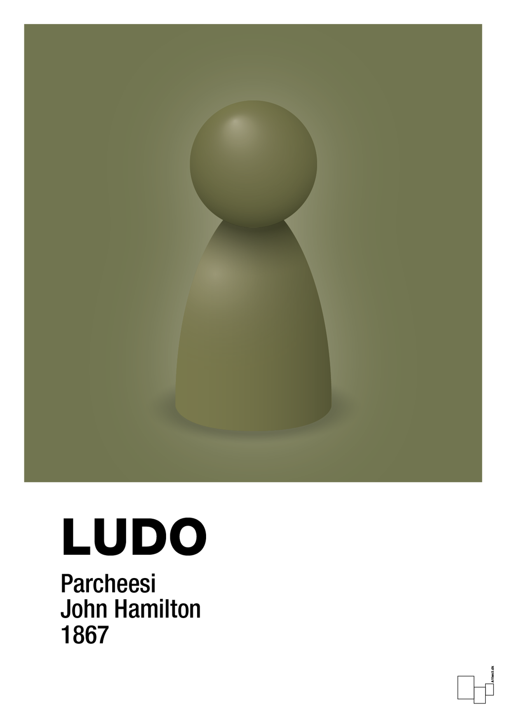plakat: ludobrik i grøn - secret meadow-Brætspil-A1two3