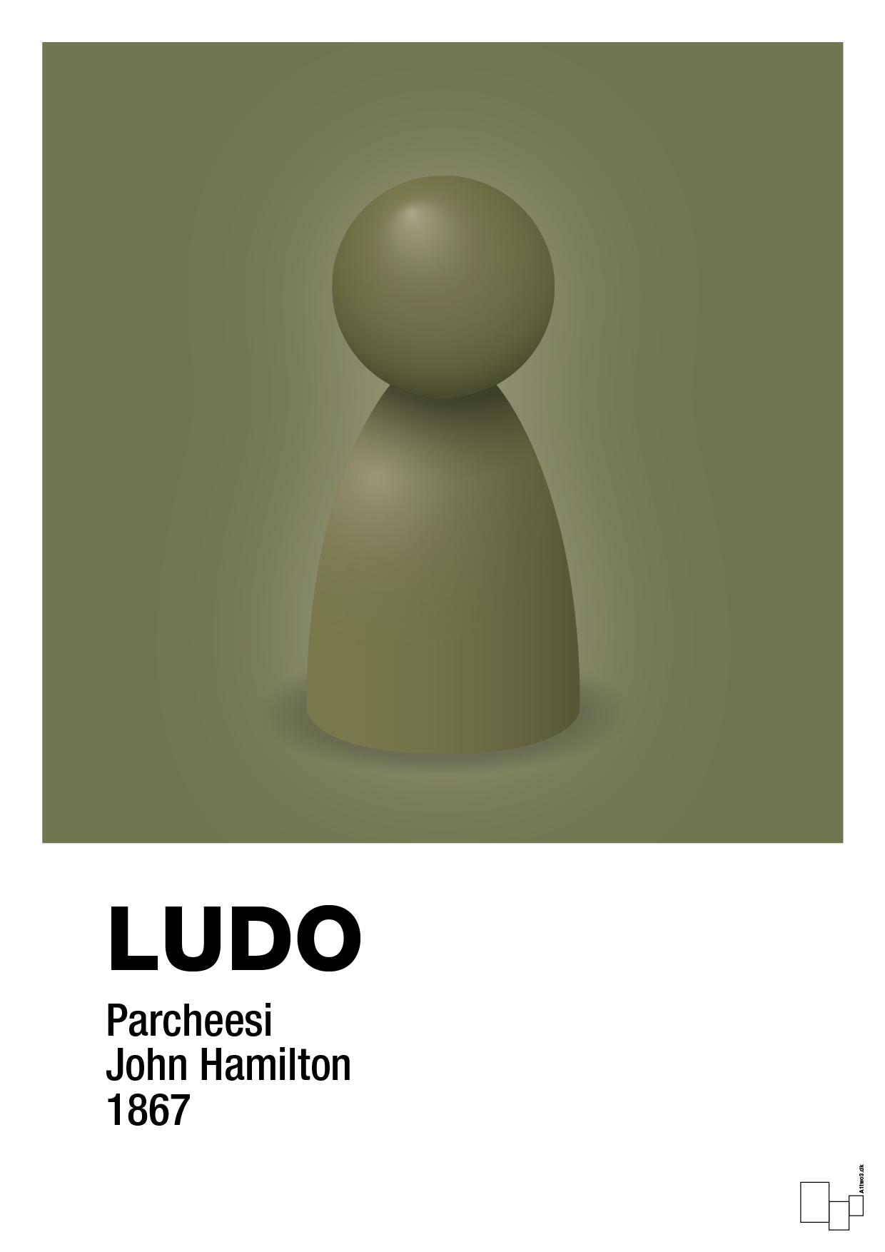 plakat: ludobrik i grøn - secret meadow-Brætspil-A1two3