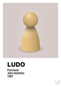 plakat: ludobrik i gul - broken beige-Brætspil-A1two3