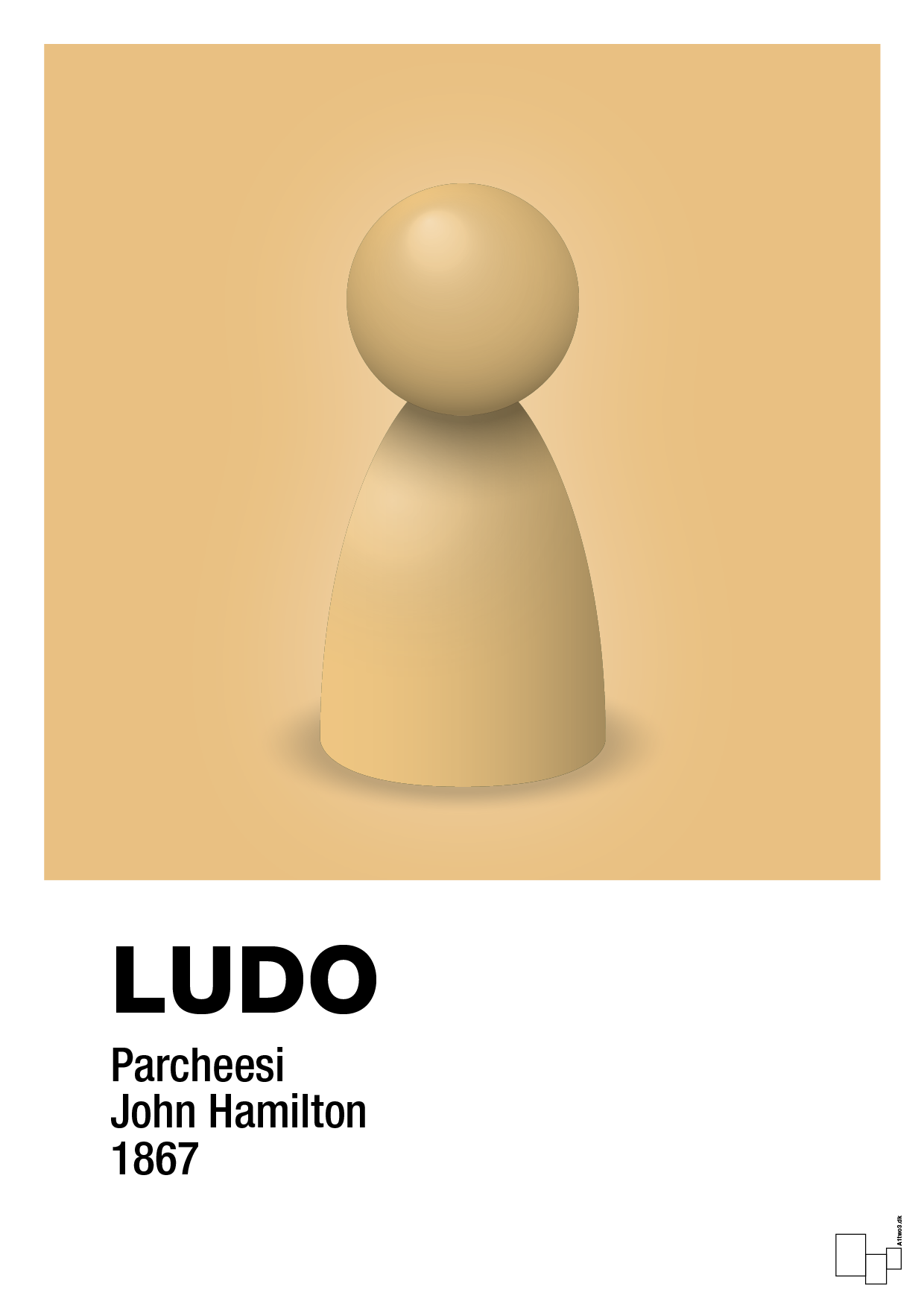 plakat: ludobrik i gul - charismatic-Brætspil-A1two3