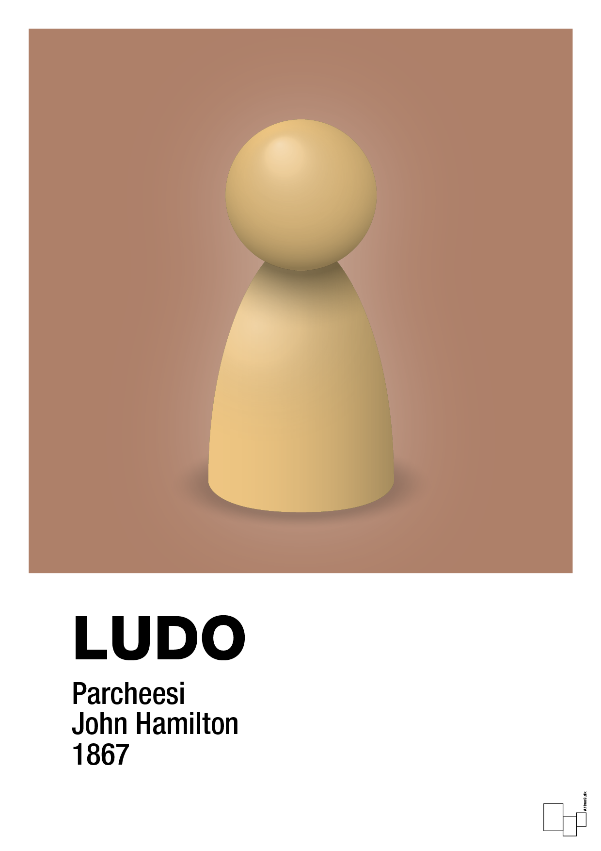 plakat: ludobrik i gul - cider spice-Brætspil-A1two3