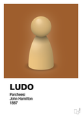 plakat: ludobrik i gul - cognac-Brætspil-A1two3