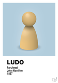 plakat: ludobrik i gul - heavenly blue-Brætspil-A1two3