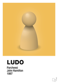 plakat: ludobrik i gul - honeycomb-Brætspil-A1two3