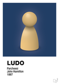 plakat: ludobrik i gul - lapis blue-Brætspil-A1two3