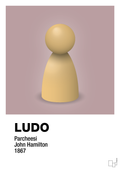 plakat: ludobrik i gul - light rose-Brætspil-A1two3