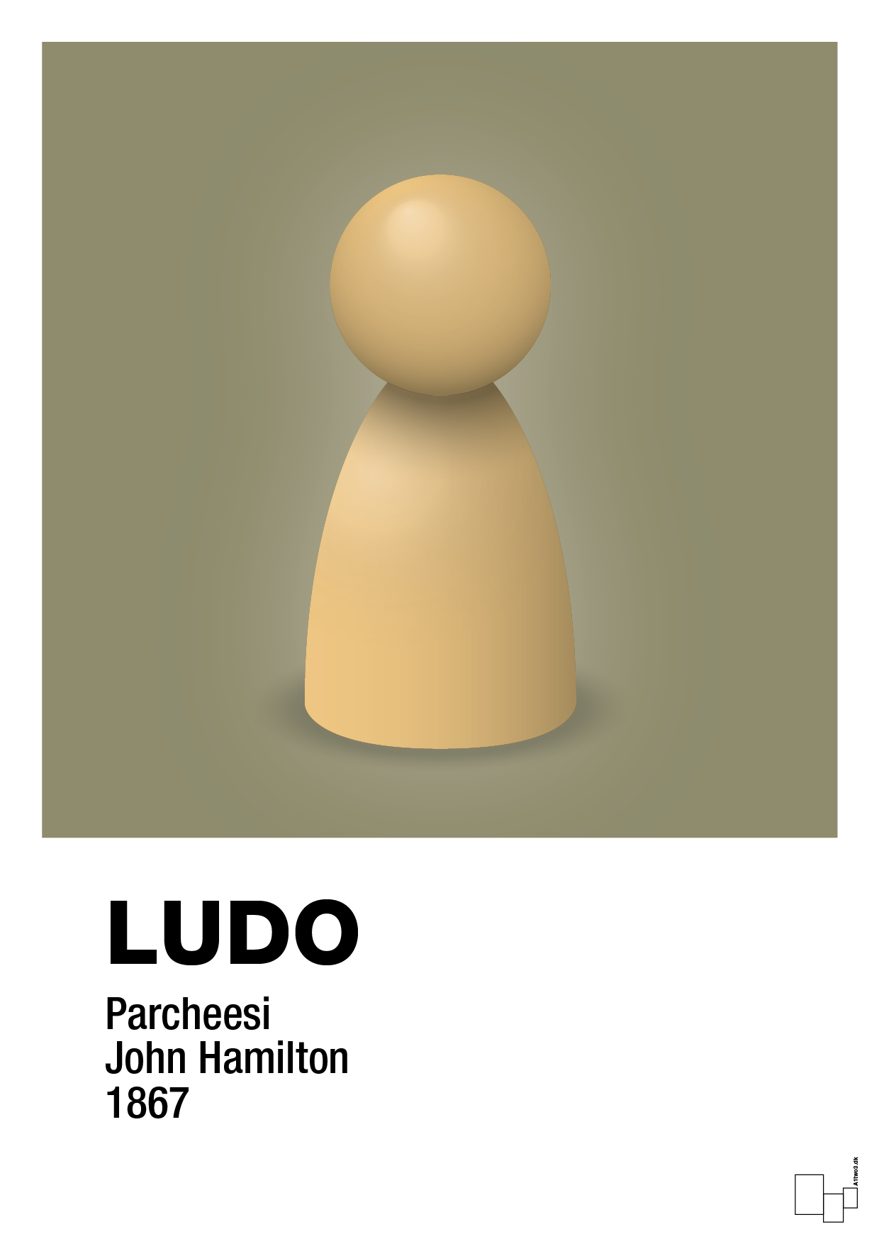 plakat: ludobrik i gul - misty forrest-Brætspil-A1two3
