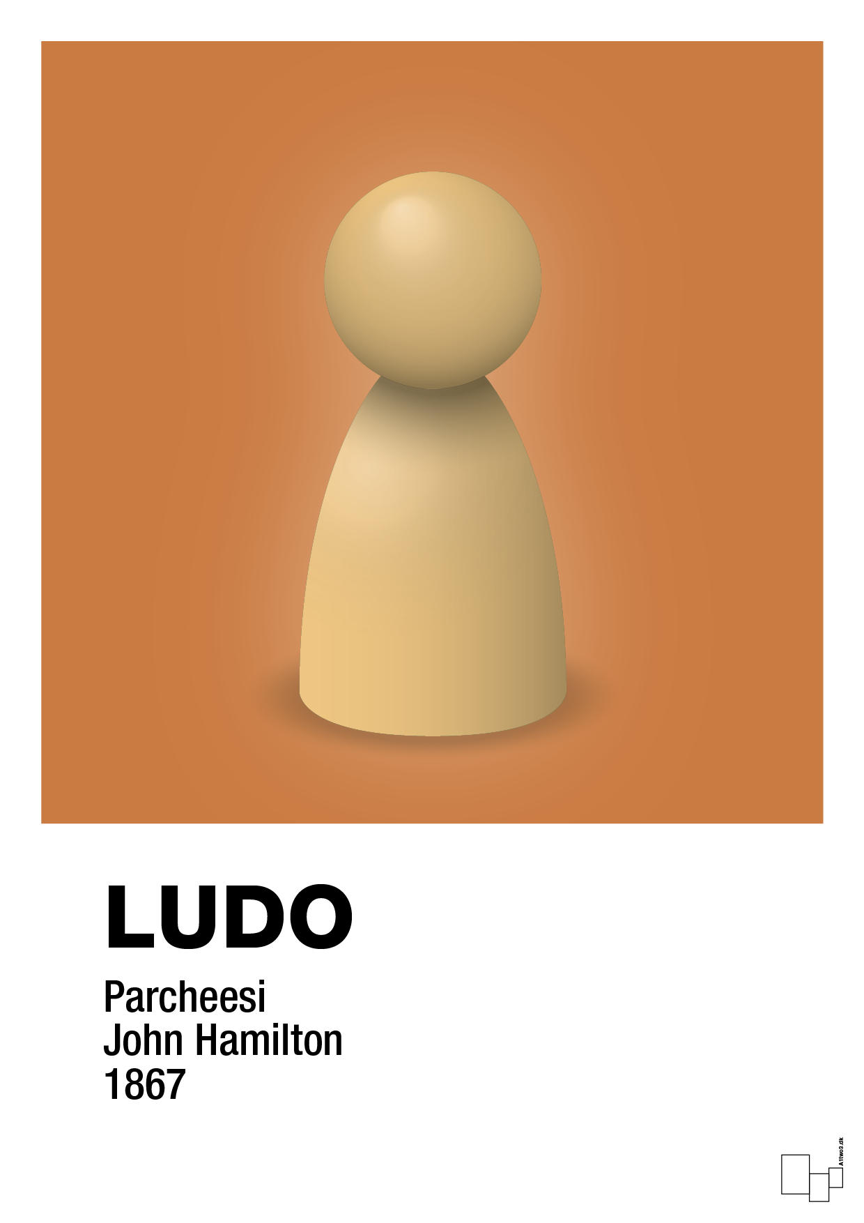 plakat: ludobrik i gul - rumba orange-Brætspil-A1two3