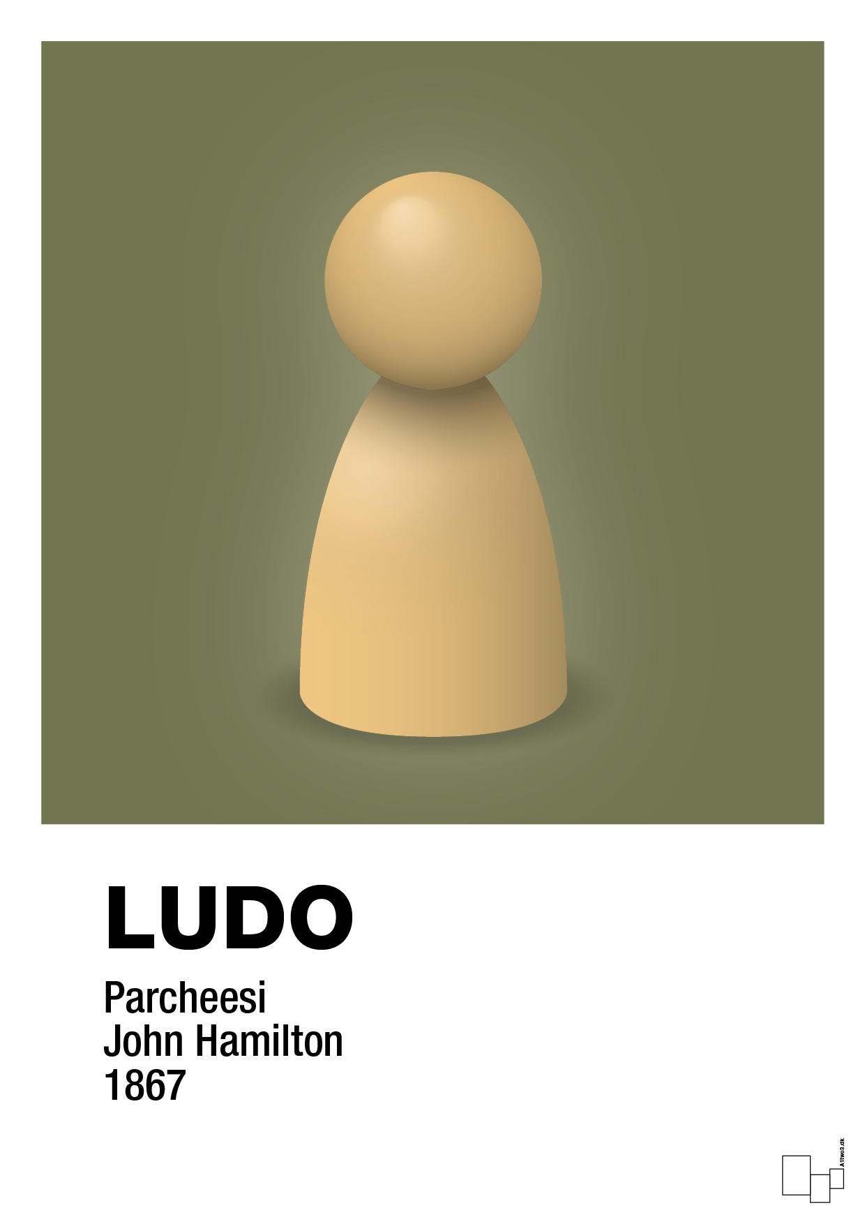 plakat: ludobrik i gul - secret meadow-Brætspil-A1two3