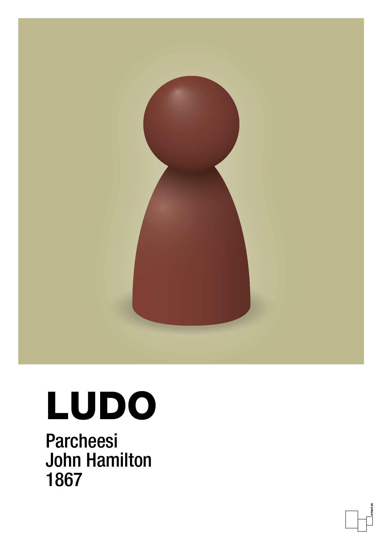 plakat: ludobrik i rød - back to nature-Brætspil-A1two3