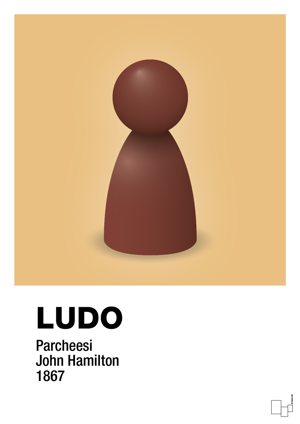 plakat: ludobrik i rød - charismatic-Brætspil-A1two3
