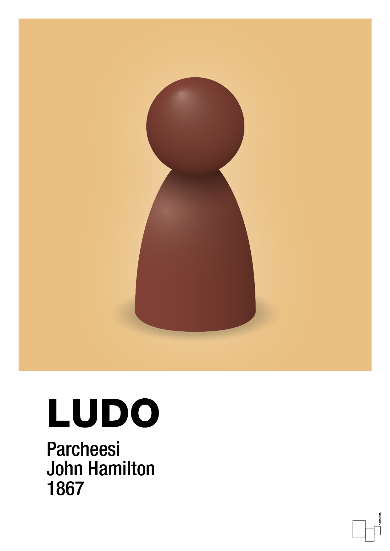 plakat: ludobrik i rød - charismatic-Brætspil-A1two3