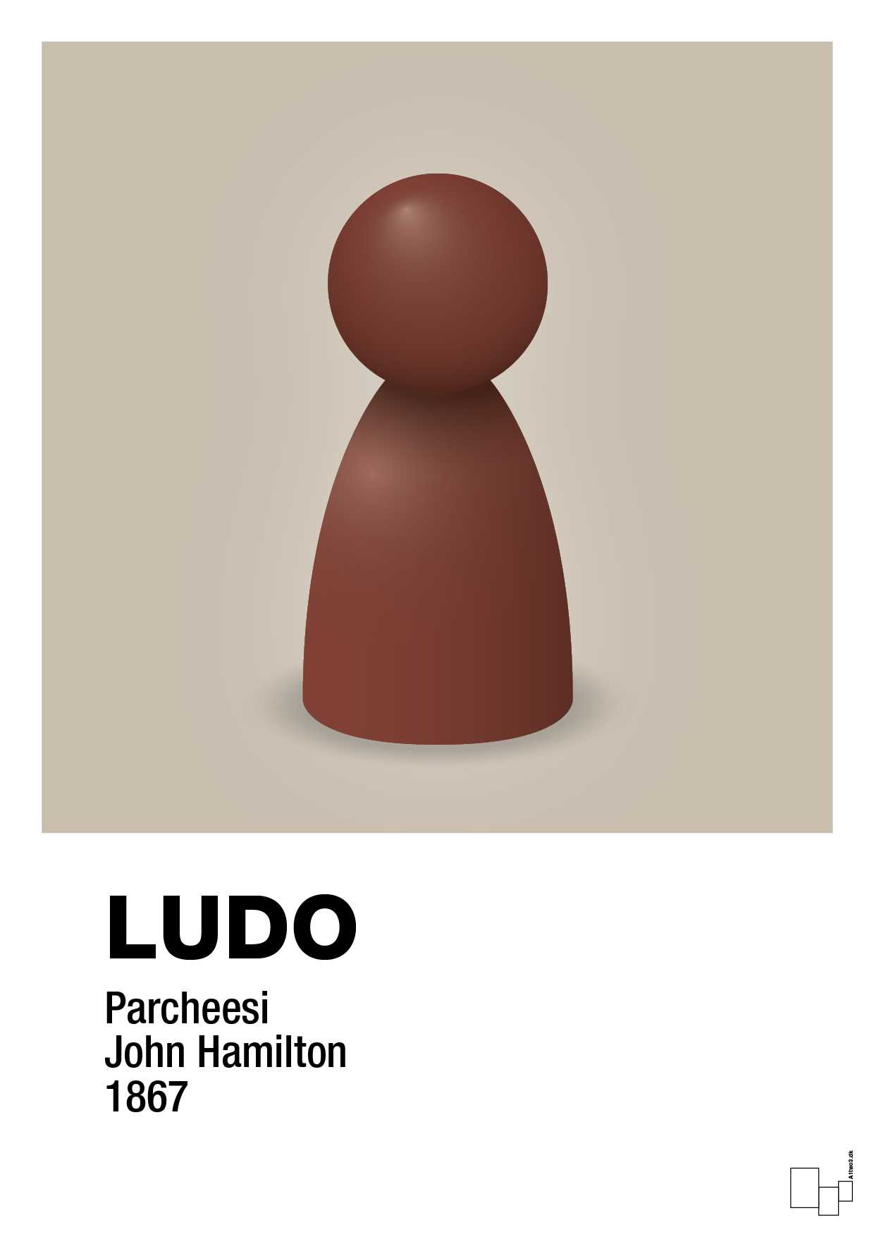 plakat: ludobrik i rød - creamy mushroom-Brætspil-A1two3