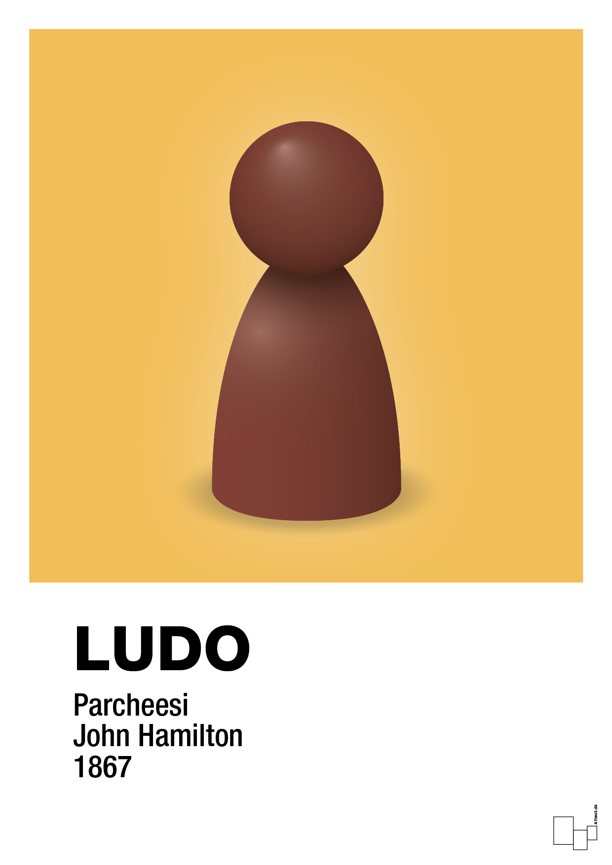 plakat: ludobrik i rød - honeycomb-Brætspil-A1two3