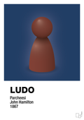 plakat: ludobrik i rød - lapis blue-Brætspil-A1two3