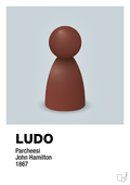 plakat: ludobrik i rød - light drizzle-Brætspil-A1two3