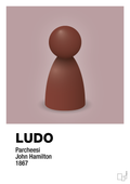 plakat: ludobrik i rød - light rose-Brætspil-A1two3