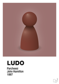 plakat: ludobrik i rød - plum-Brætspil-A1two3