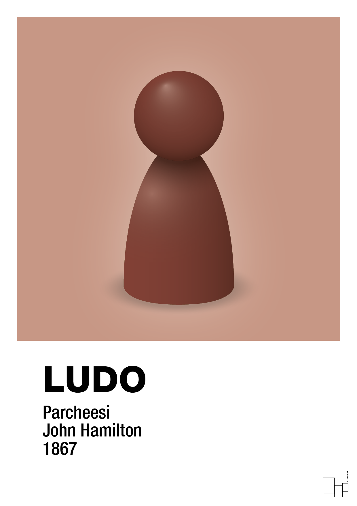 plakat: ludobrik i rød - powder-Brætspil-A1two3