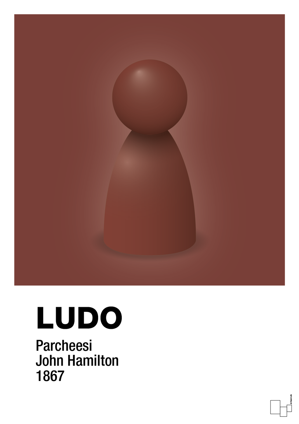 plakat: ludobrik i rød - red pepper-Brætspil-A1two3