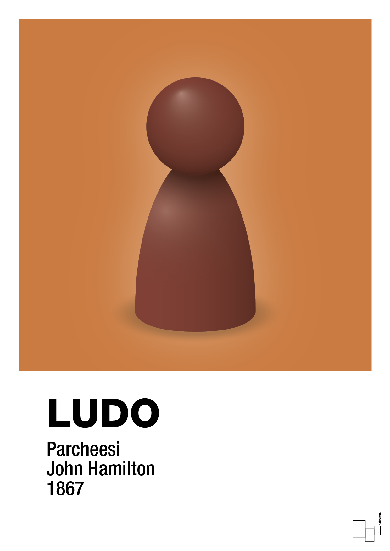 plakat: ludobrik i rød - rumba orange-Brætspil-A1two3