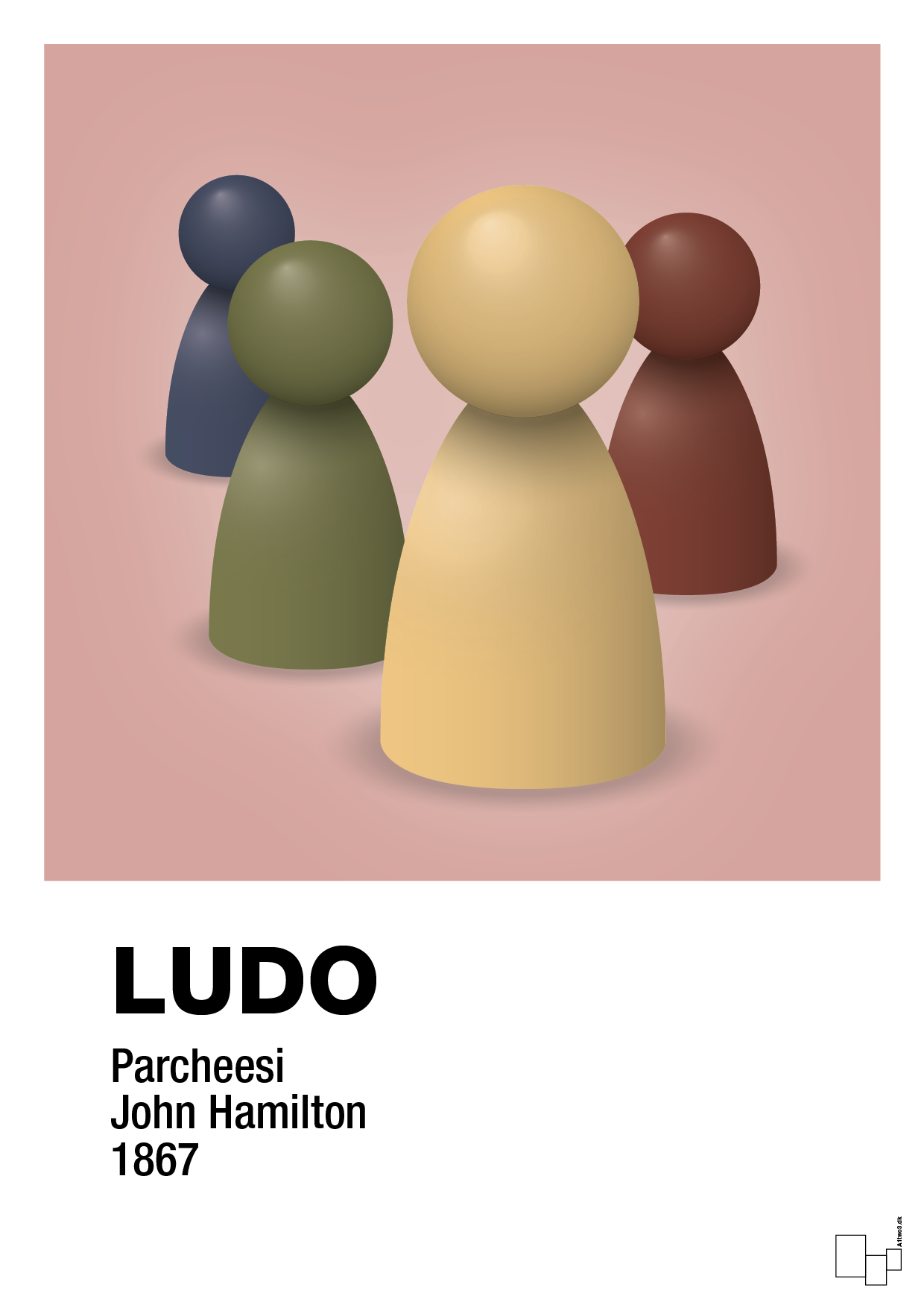 plakat: ludobrikker - bubble shell-Brætspil-A1two3