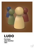 plakat: ludobrikker - dark brown-Brætspil-A1two3